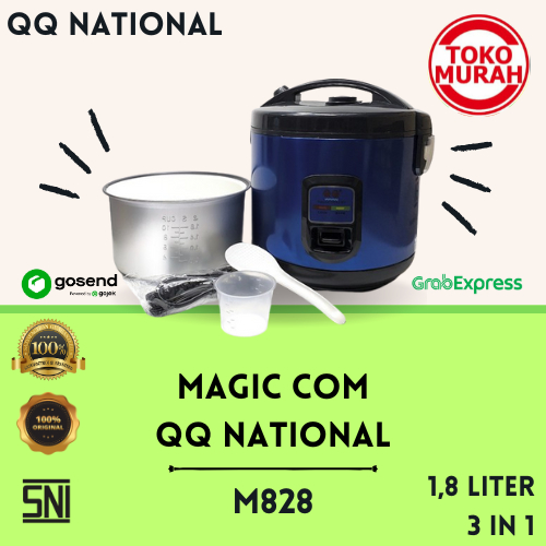 Magic Com/Rice Cooker/Penanak Nasi QQ NATIONAL M828 1,8 Liter
