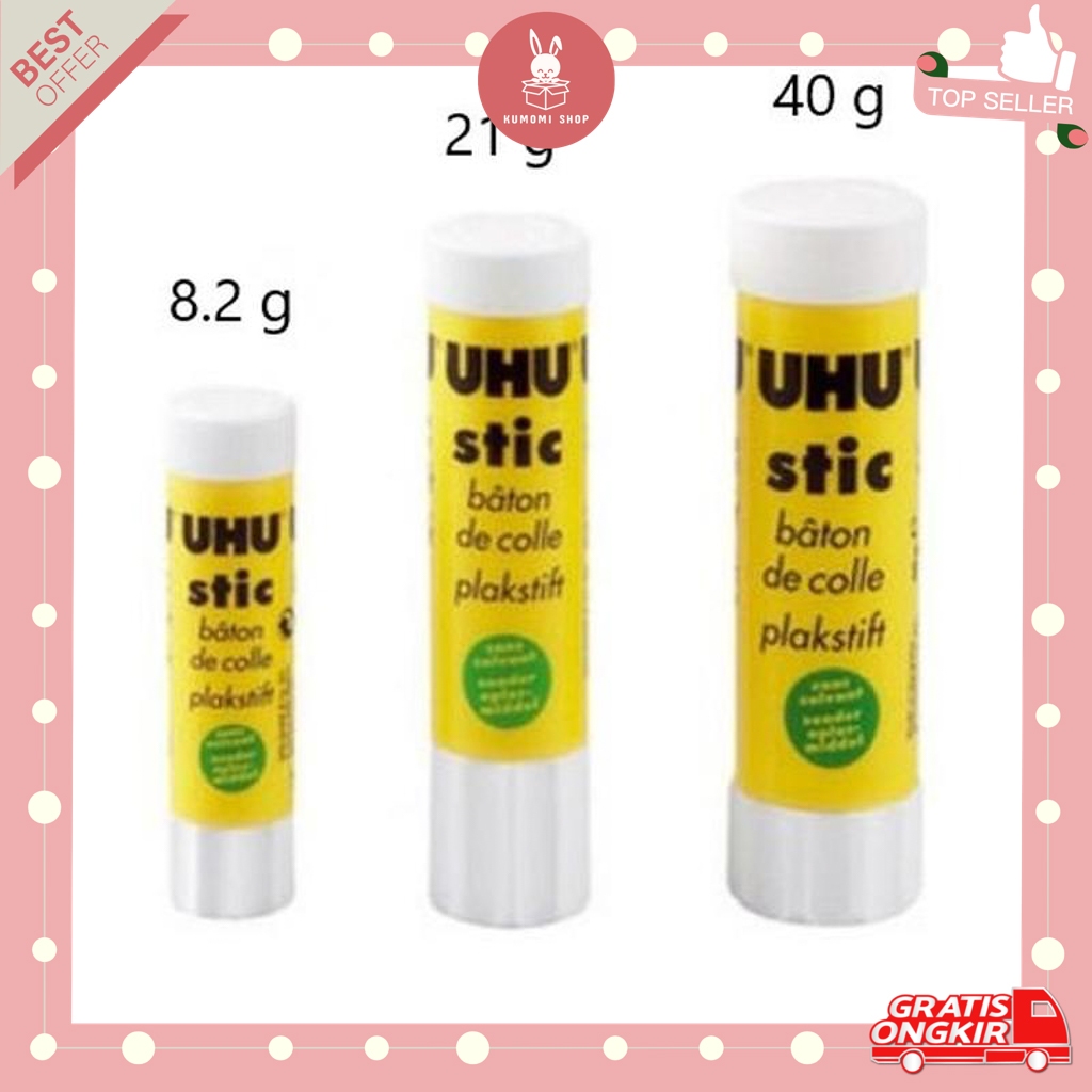 

KUMOMI - Lem UHU Stick Berbagai Ukuran / Lem UHU Jumbo Besar Kecil / Glue Stic / Lem Kertas / Perlengkapan Kantor / Perlengkapan Sekolah