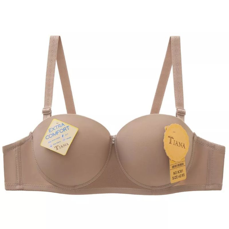 K301 Bra kawat tiana cup B /cup Besar kancing 3 Cup setengah ukuran 38.40.42