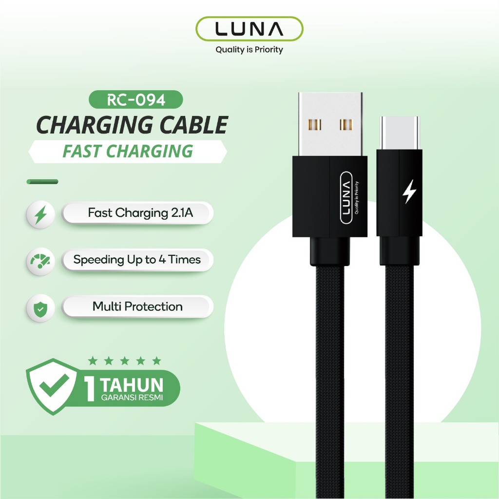 Luna Remax Cable Data Fast Charging 2,1A Kabel Data  Micro USB Braided RC-094