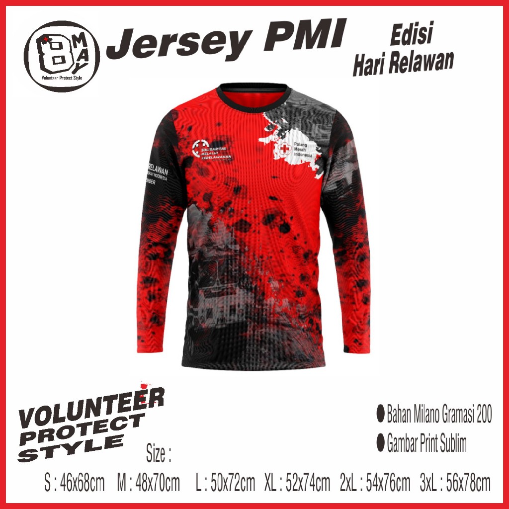 Jersey PMI Edisi HARI RELAWAN LENGAN TAHUN 2022