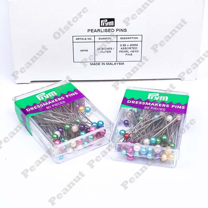 Jarum pentul merk Prym mix warna ( Prym pearlised pins )