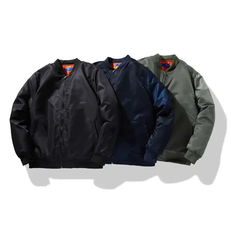 Costum Bordir Jaket Bomber Polos Pria Waterproof anti Air Jaket bomber tebal mashikmah.shop