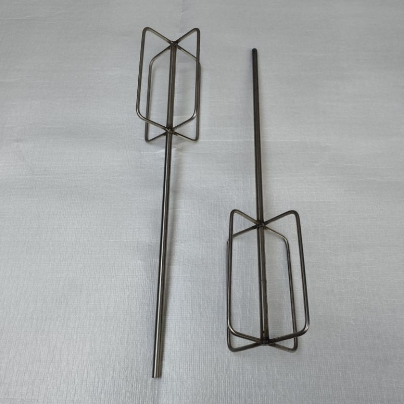 Pengocok Adonan Kue Martabak Stainless Stell Anti Karat - Mata Bor Mixer Multifungsi UK 50.60.75cm -