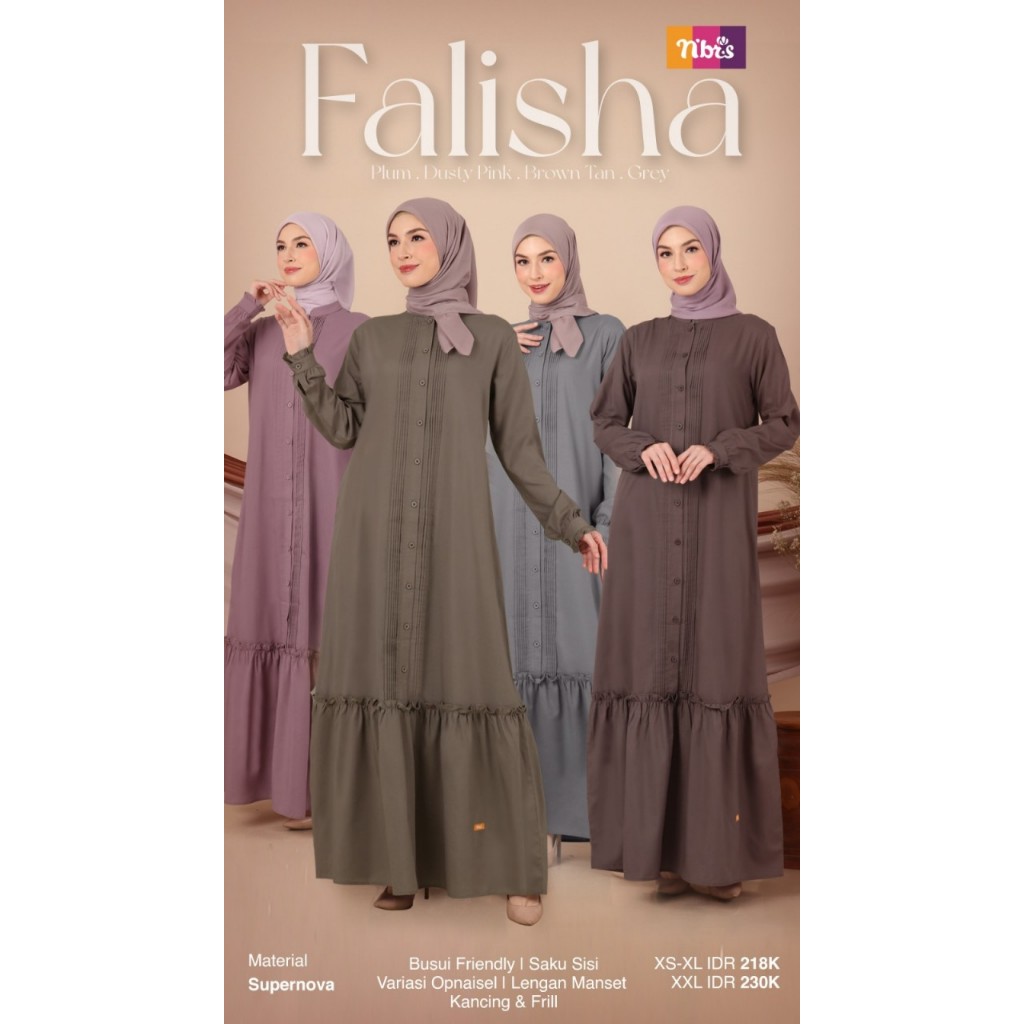 TERBARU GAMIS DEWASA NIBRAS FALISHA | GAMIS BUSUI | GAMIS SYAR'I NIBRAS 2023