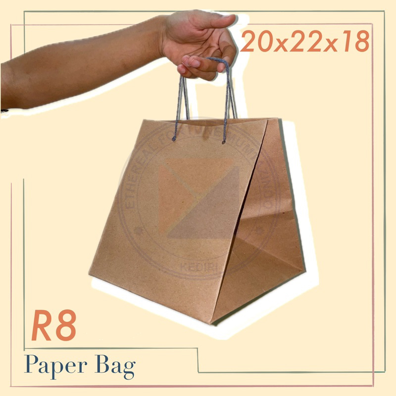 

Paper Bag 20x22x18 (R8) Kraft 125 gsm