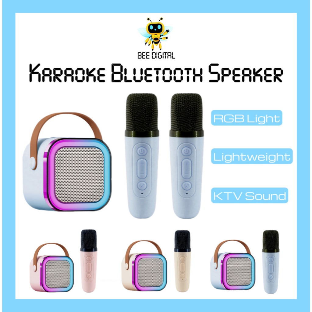 BEEDIGITAL COD Speaker Bluetooth Portable With Mic Karaoke LED Lightweight MP3 PLayer Full Bass Voic