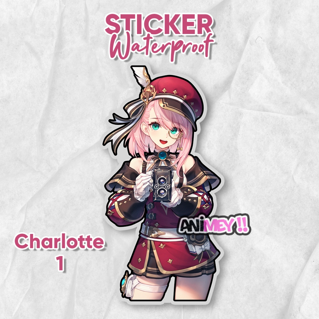 

Stiker Charlotte Genshin impact / Sticker Anime Waterproof