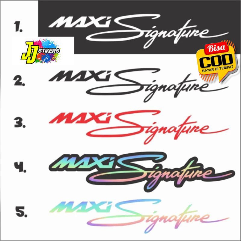 Sticker Cutting Maxi Stiker Maxi Signature