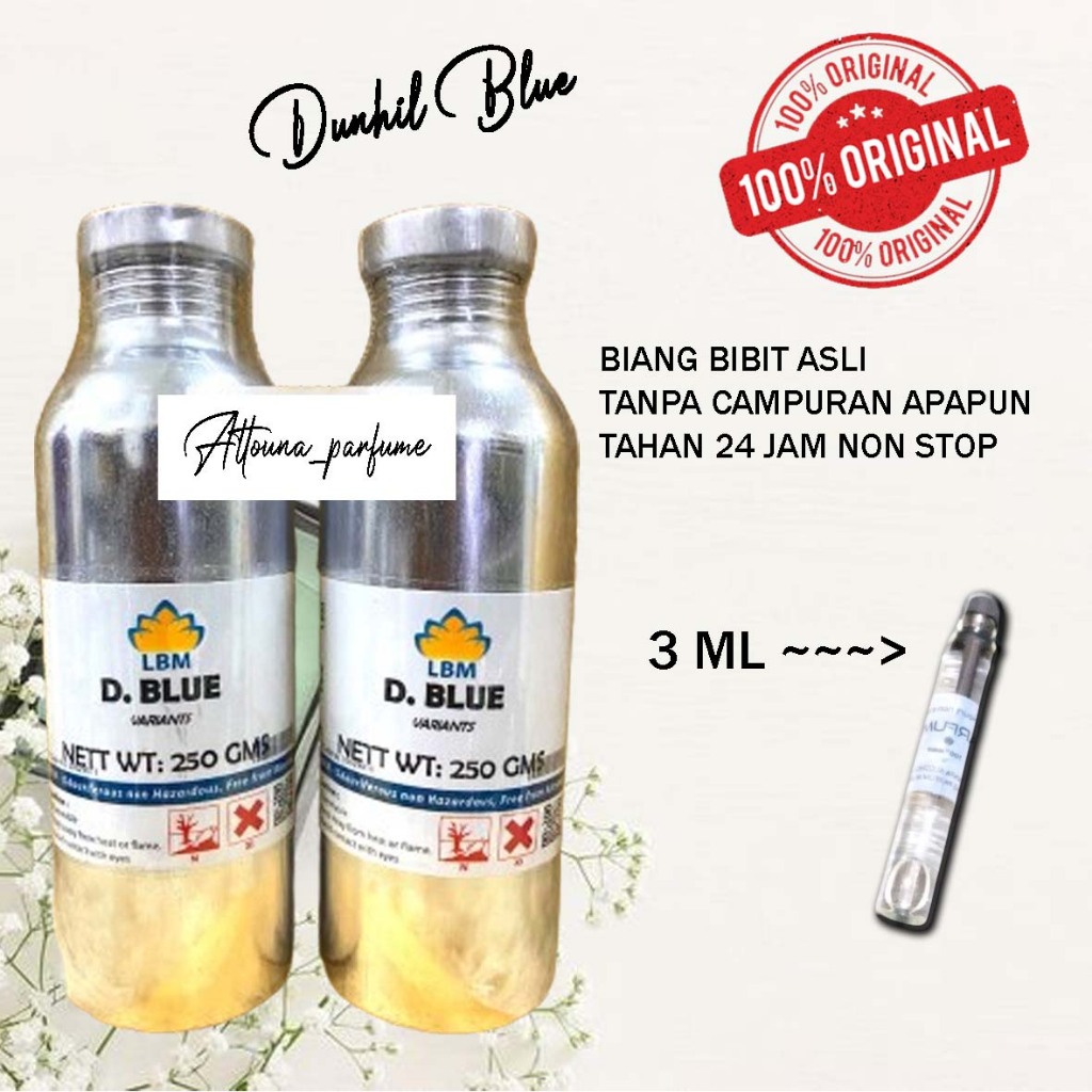 Bibit Biang Parfume DUNHIL BLUE 100 % Murni tanpa campuran non alcohol tanpa alkohol minyak wangi pr