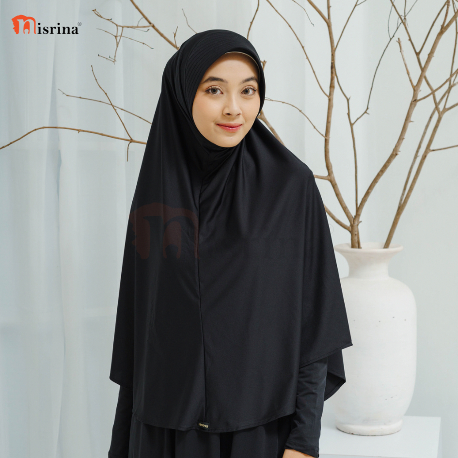 Nisrina Bergo Citra L - Kerudung Syari Bergo Umroh Polos Jilbab Pet Polos Menutup Dada Haji Bahan Sp
