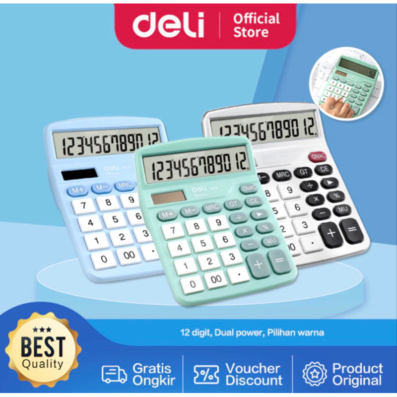 

Kalkulator Deli / Kalkulator Dagang Meja Layar Lebar 12 Digit Untuk Menghitung