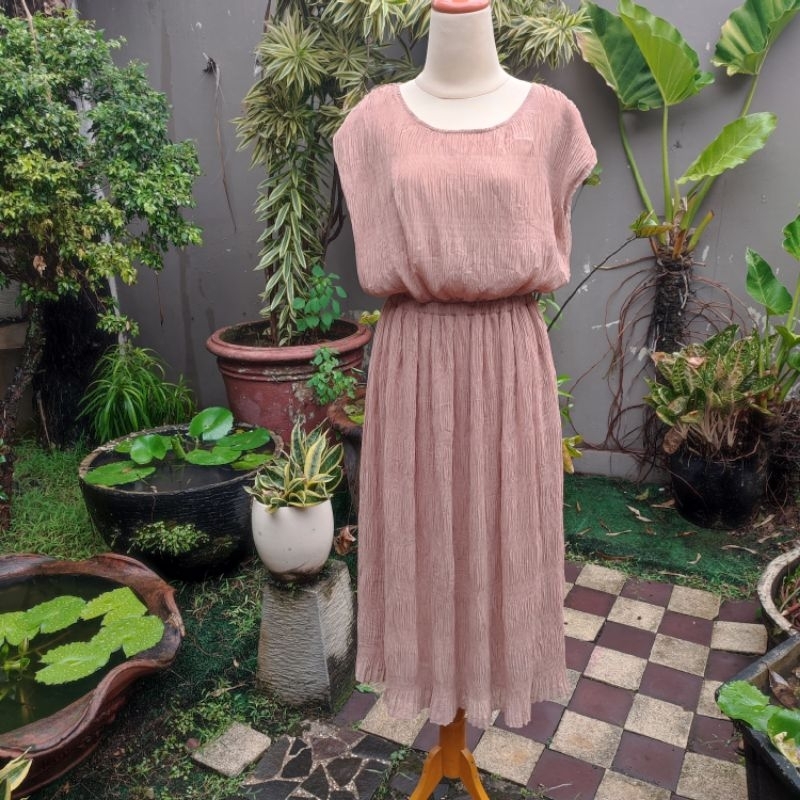 DRESS PLISKET SIFON//POLY/KATUN