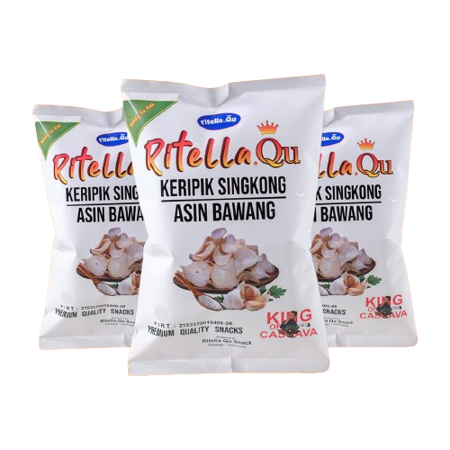 

RitellaQu Keripik Singkong Rasa Asin Bawang 75gr