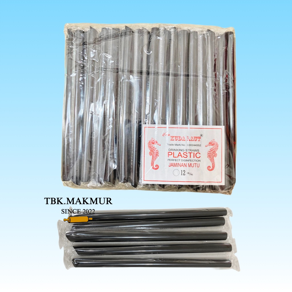Pipet Boba Steril Warna Hitam Uk 12 ml | Sedotan Boba