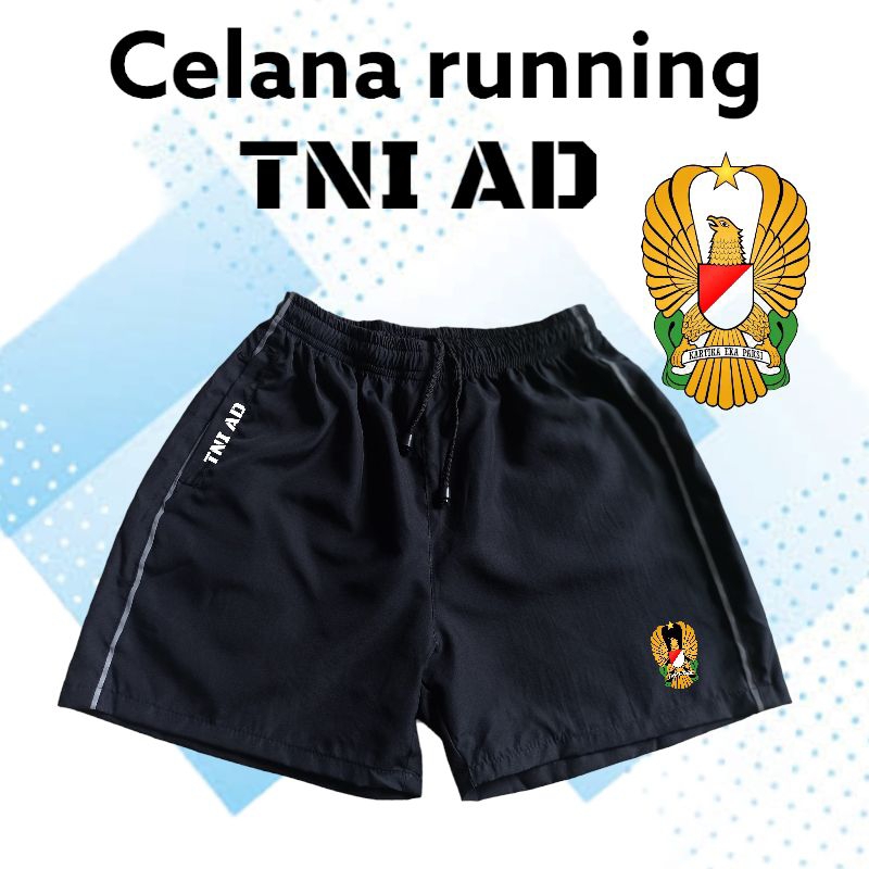 celana running TNI AD / celana pendek pria / celana olahraga pria TNI