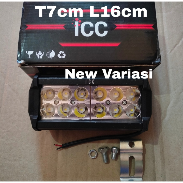 lampu tembak led 12 mata cwl 2 baris super terang