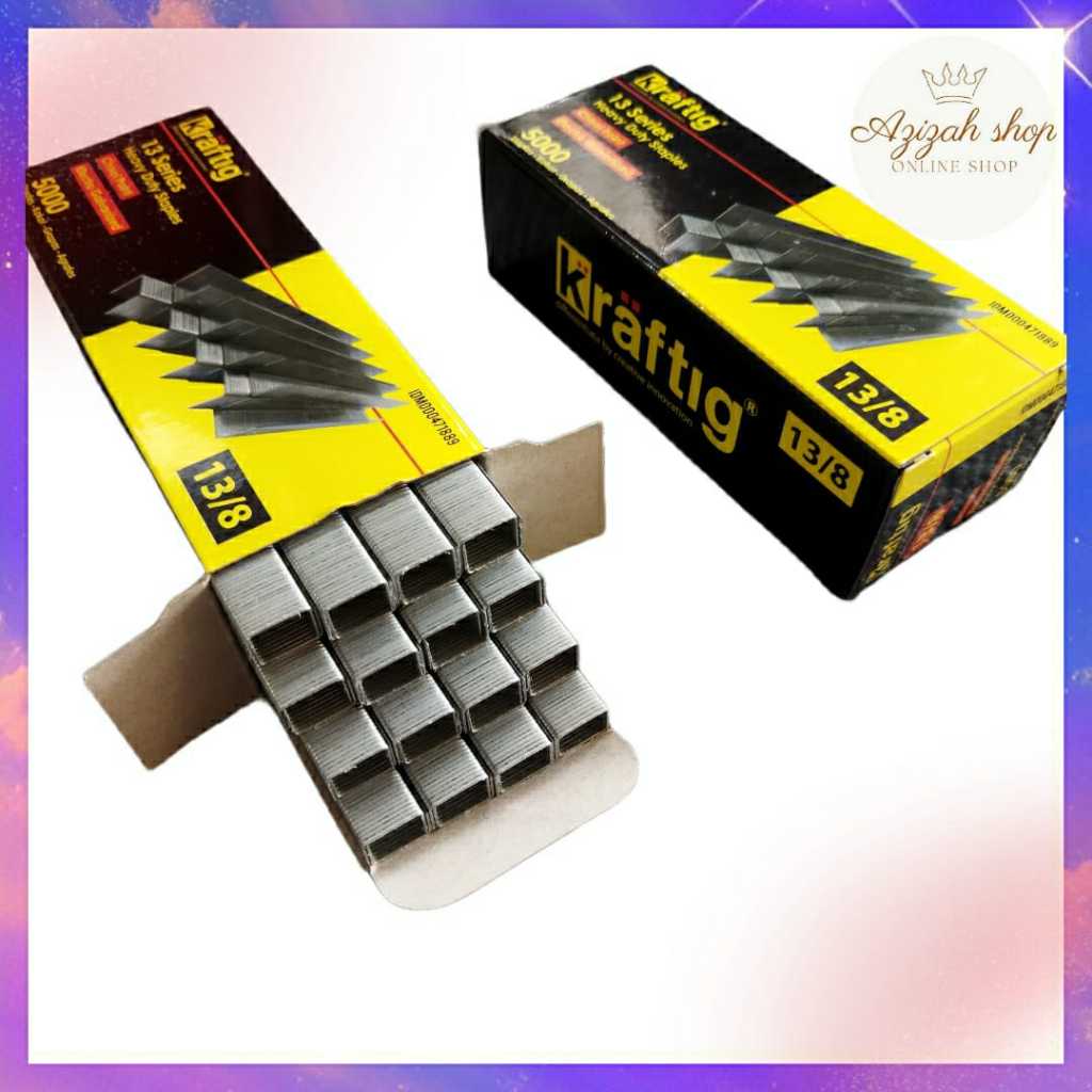 

ISI Staples 13/8 Tembak Manual merk Kraftig /isi steples 13/8 /atom steples