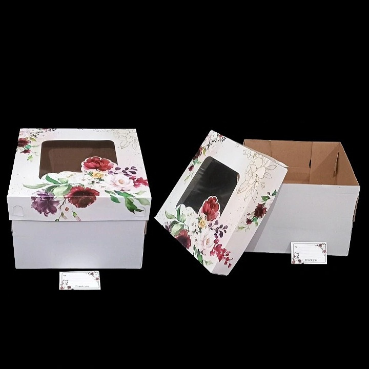 

(5 pcs) kardus kotak kue dus brownies hampers box corrugated flower hampers 25x25x18 cm