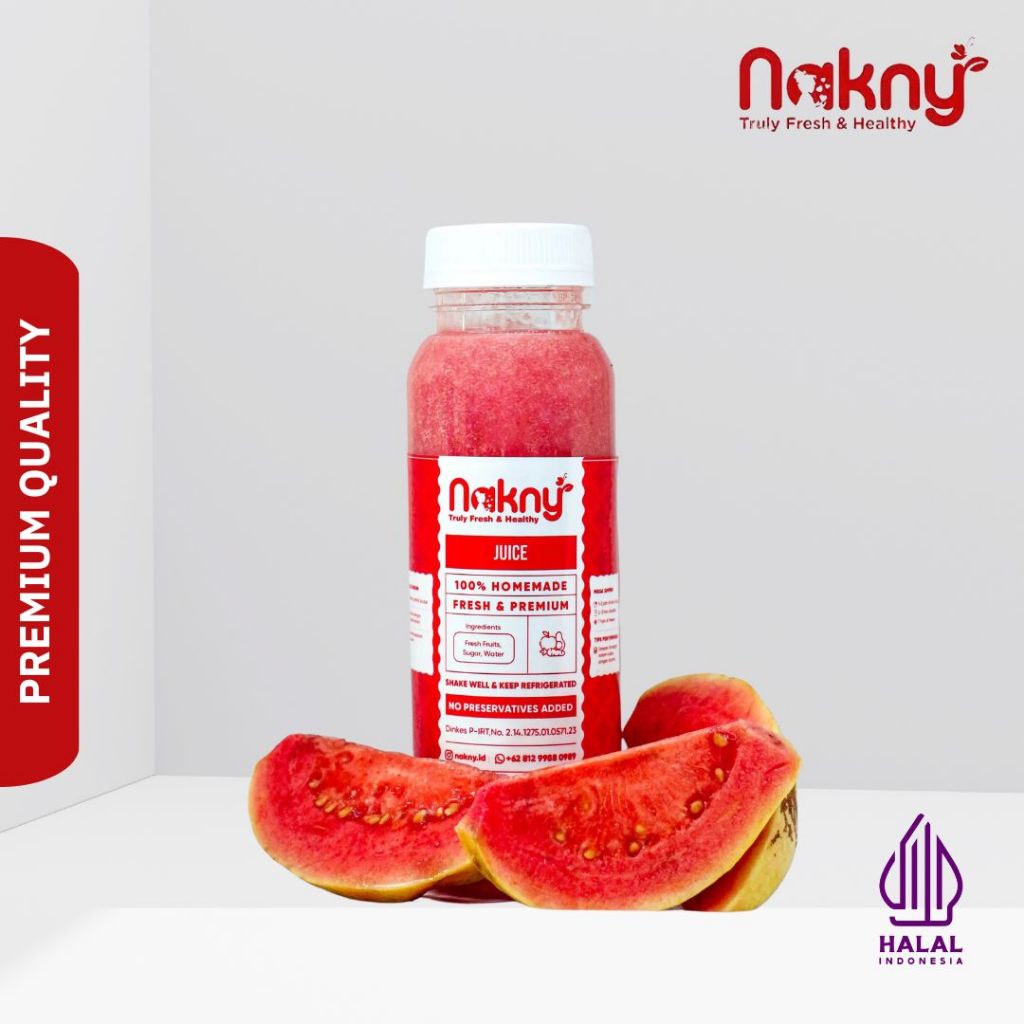 

Pressed Juice Guava Fruit | Jus Guava | Cold Press Juice by Nakny 250ml 500ml 1000ml