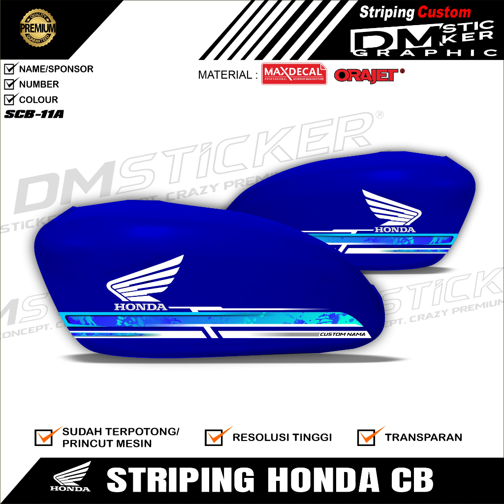 STRIPING CB GLATIK STICKER CB GLATIK MURAH KODE - SCB 11