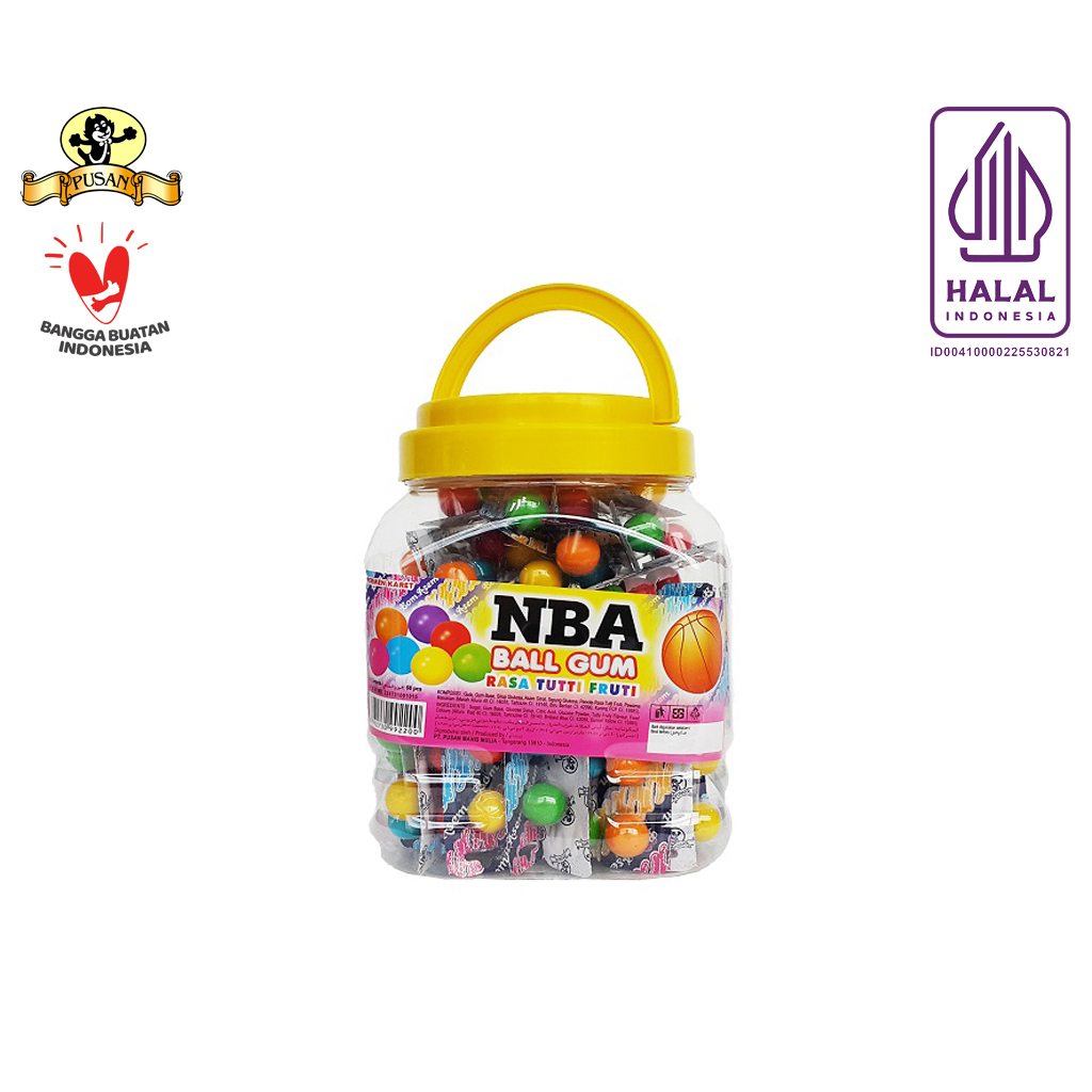 

Pusan NBA Bubble Gum Permen Karet per toples isi 125 pcs