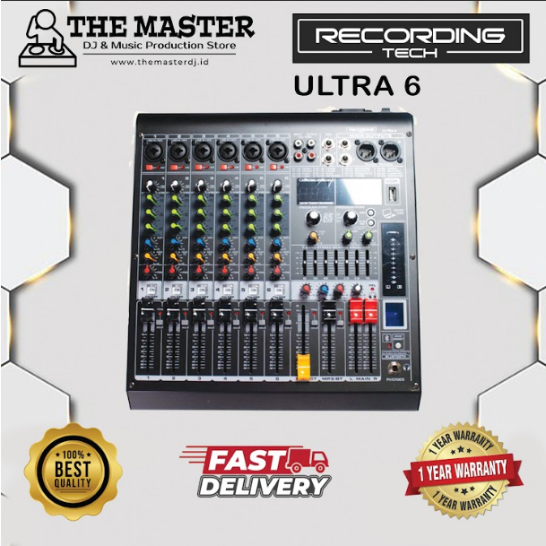 Recording Tech ULTRA 6 ULTRA6 6 Channel USB Audio Mixer