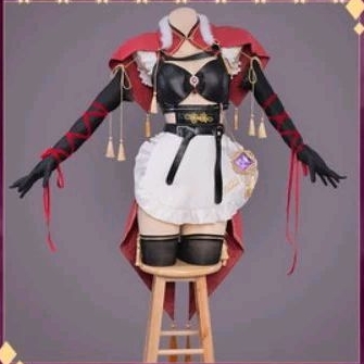 [PRELOVED]-COSTUME ONLY BEIDOU MAID UWOWO VERSION (SIZE L-XL)