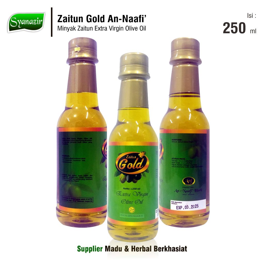 

MINYAK ZAITUN GOLD AN-NAAFI' 250 ml - Extra Virgin Olive Oil