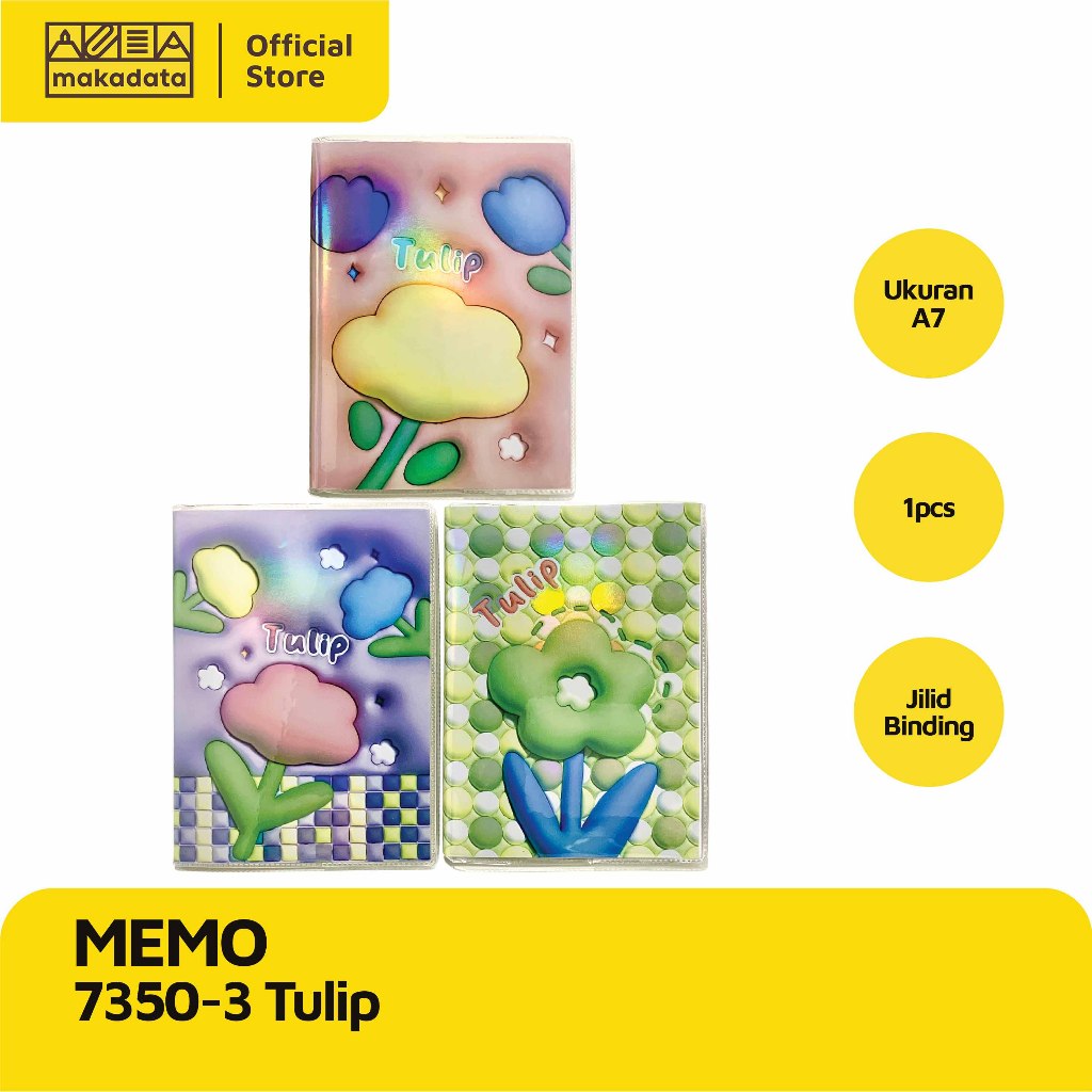 

RING BOOK / BUKU SPIRAL / BUKU TULIS A7 7350-3 TULIP MOTIF TIMBUL