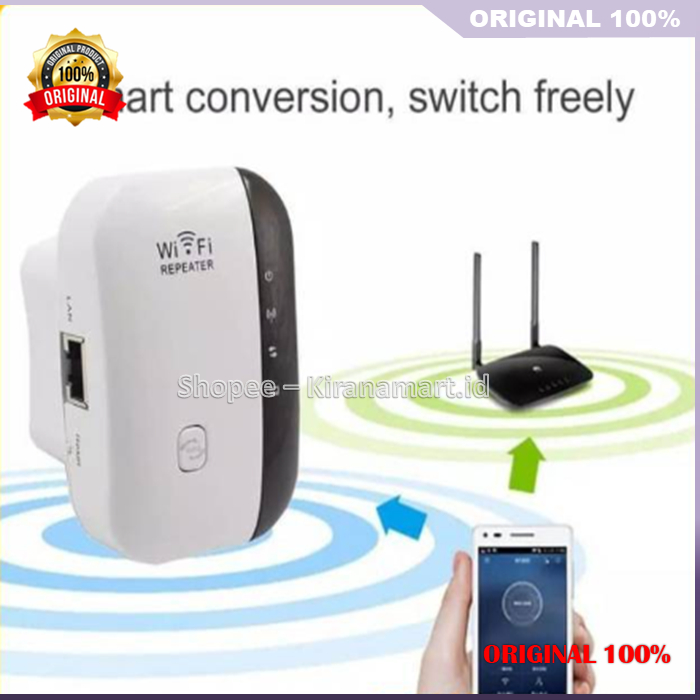 Penguat Jaringan Wifi Jarak Jauh Wifi Repeater 300 mbps Jarak Jauh 100% ORIGINAL