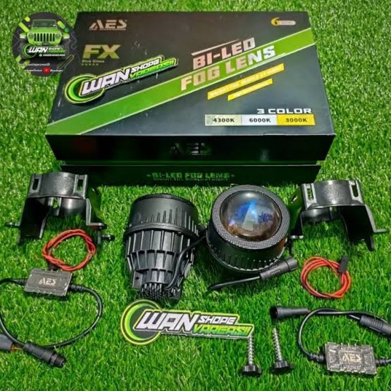 FOGLAMP BILED AES 3 IN 3 WARNA TOYOTA HONDA UNIVERSAL