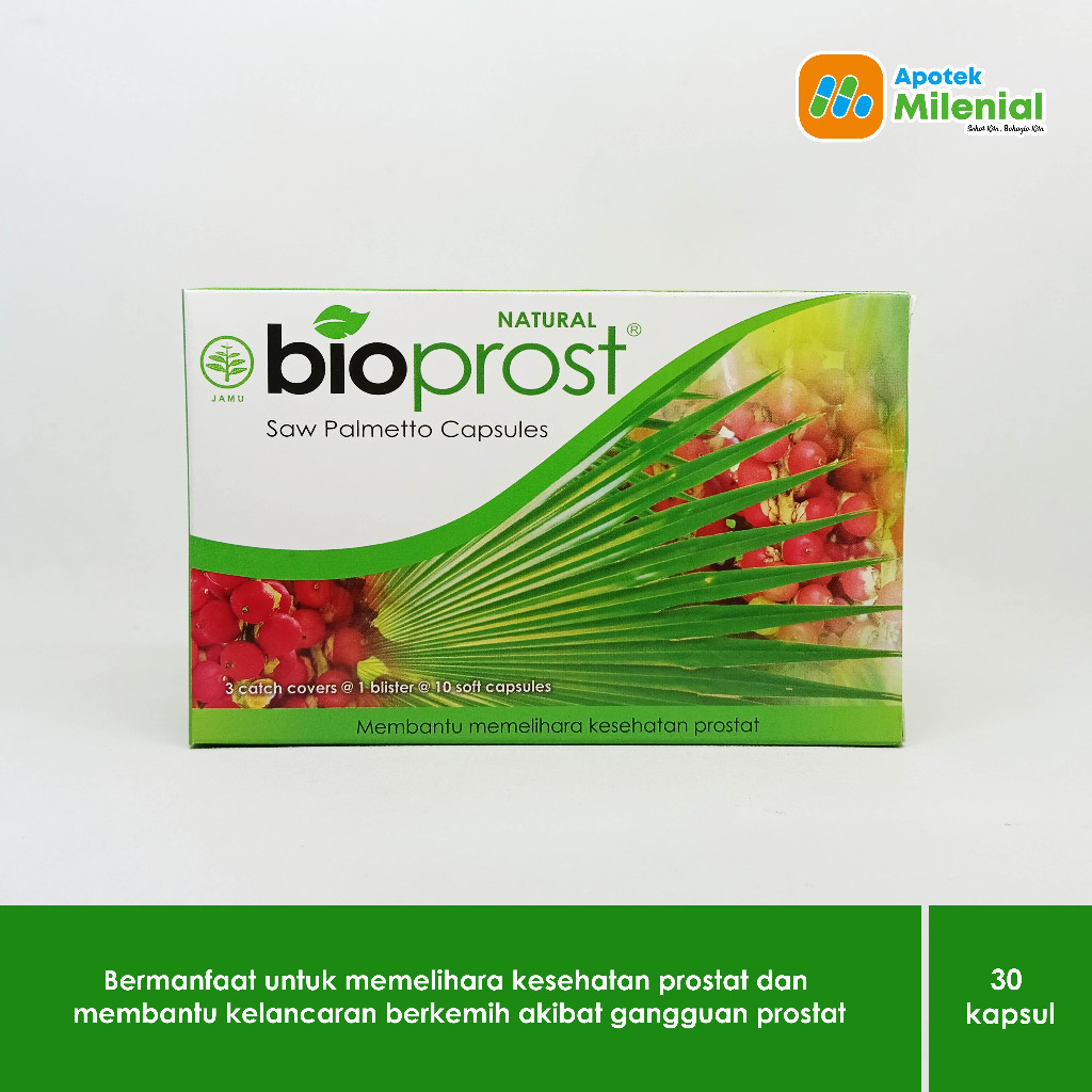 Bioprost Natural Saw Palmetto Capsules Box isi 30 Kapsul / Memelihara Kesehatan Prostat