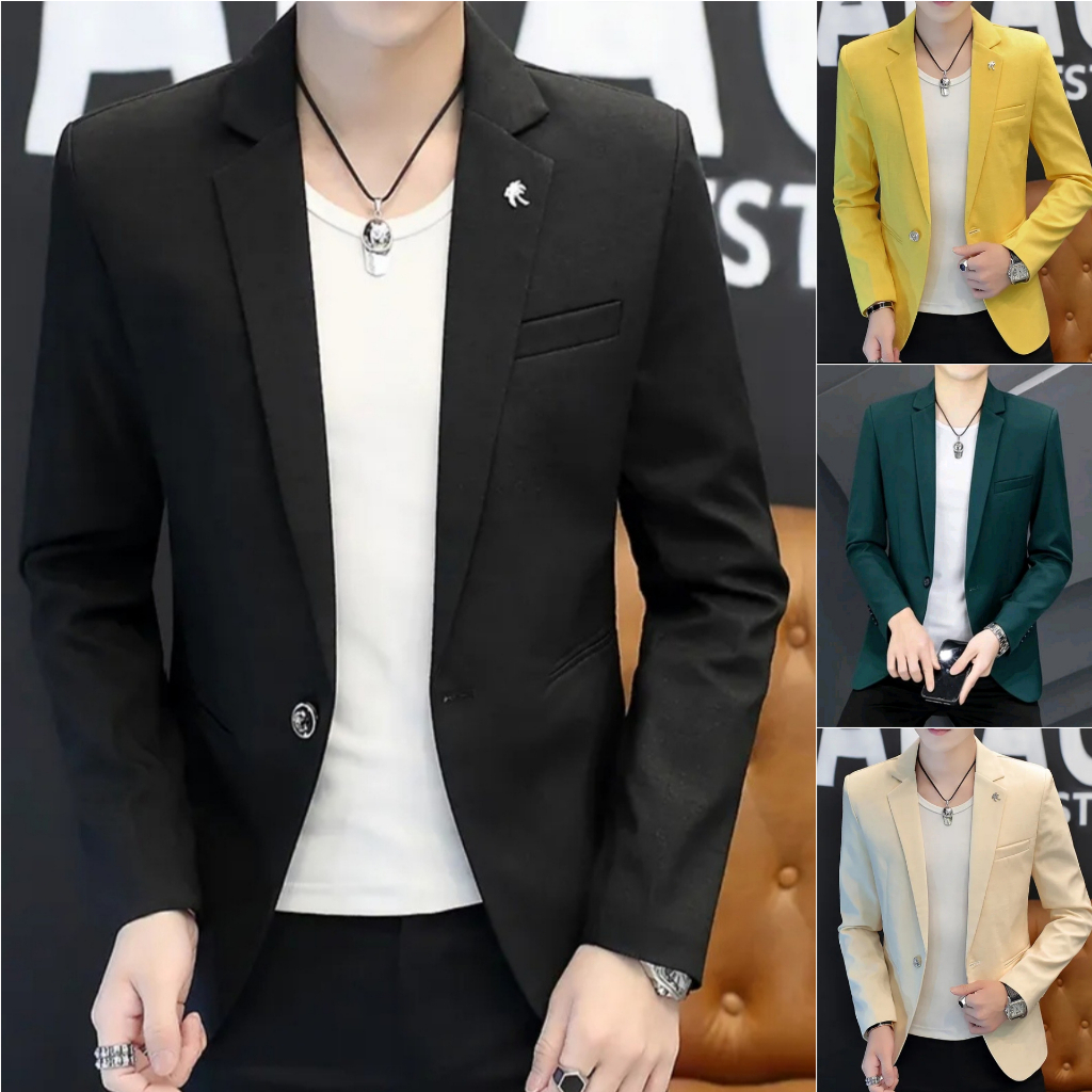 Big Sale Jas Blazer Korea Size L Xl Bahan Katun Drill Size Ada Kantong Jas Kantor Blazer Pria Jas