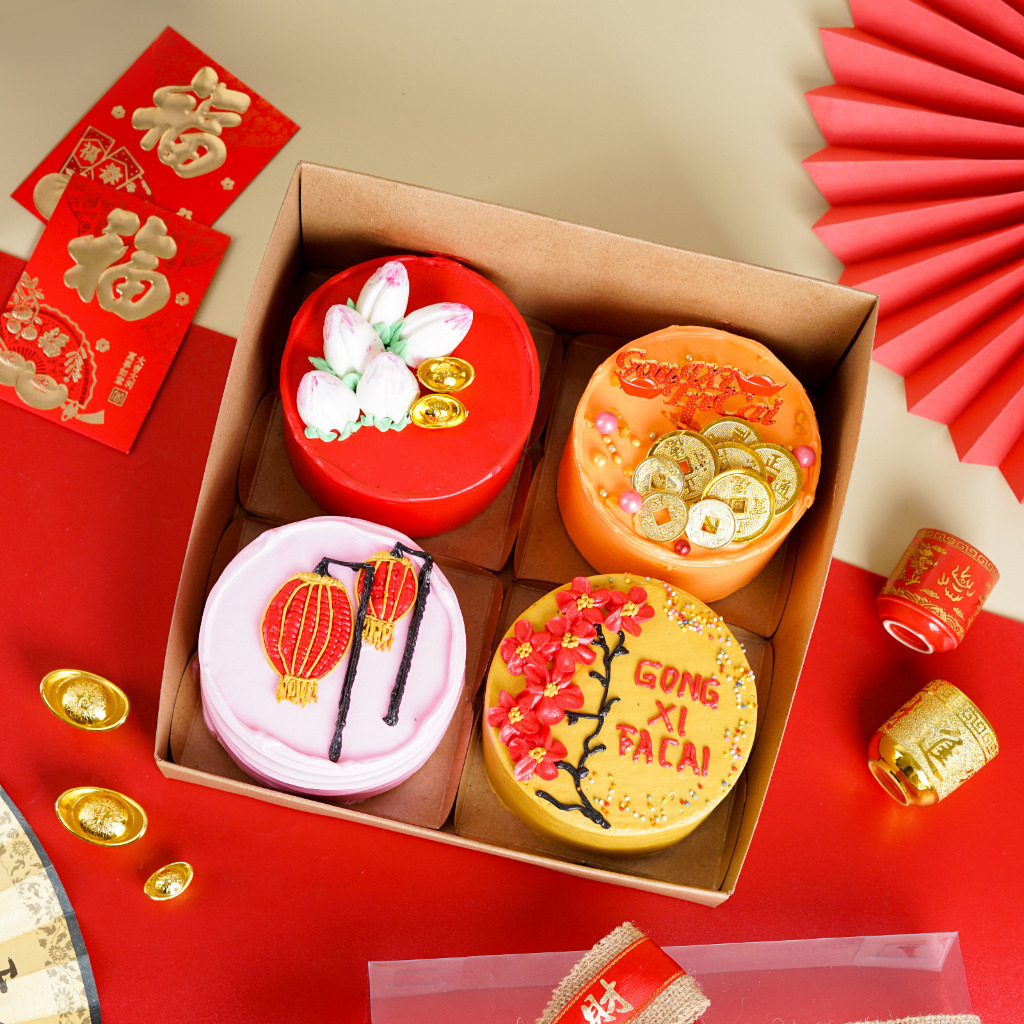 

Mini Cake Gold Coin / Chinese Cake / Kue Imlek / CNY Cake / Hampers Imlek