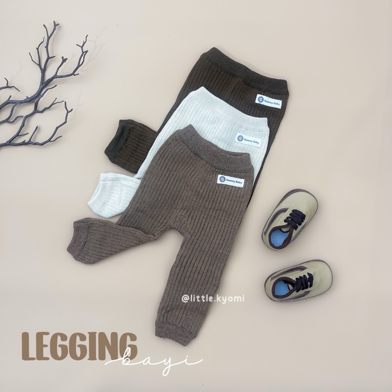 Kyomi -  Legging Rajut Bayi Premium | High Quality Legging Baby | Celana Legging polos bayi laki lak