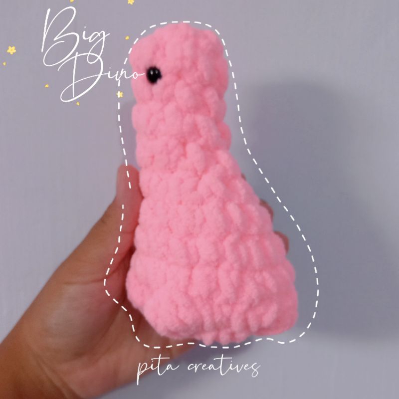 Boneka Amigurumi Dino Handmade