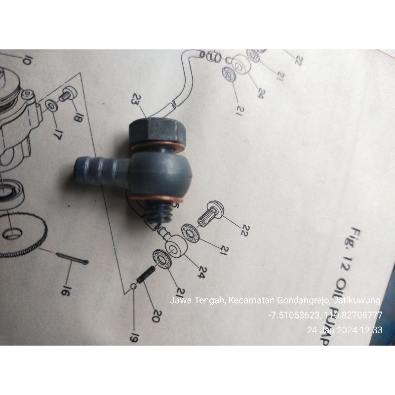 Baut Nepel Oli Samping Yamaha YL1 YL2 YL3 LS3 YB100 L2 L2G L2S L2SN YG1 Yas1 RS100 RS125 DT100 DT125