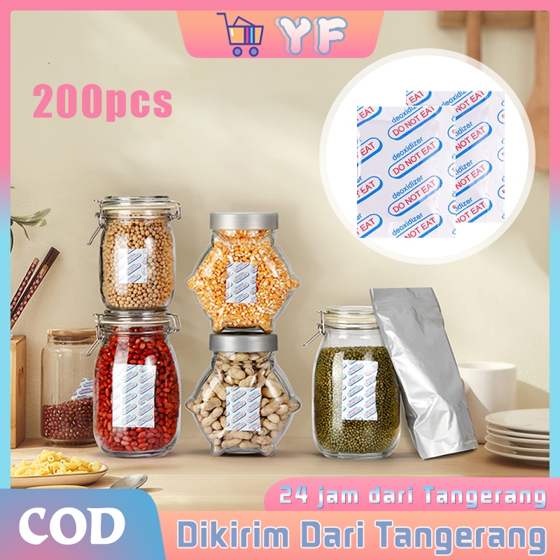 200Pcs 30cc Oxygen Absorber Makanan Pengawet Kue Kering Kue Bulan Desiccant