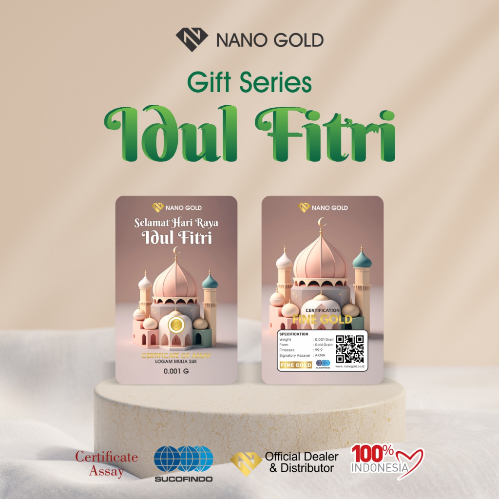 Babygold Idul Fitri Logam Mulia 24K 0,001 Gram Nanogold