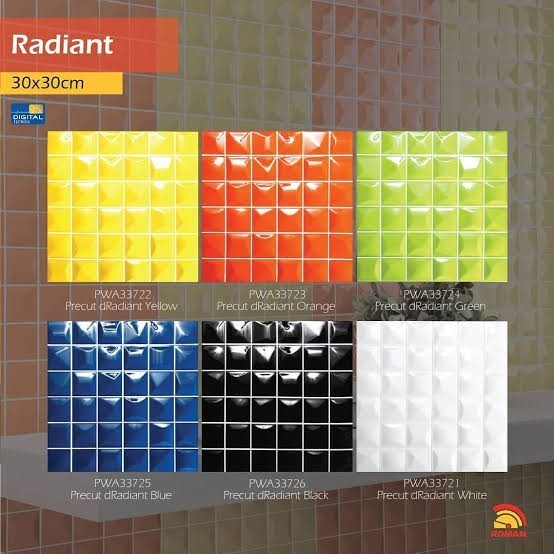 Keramik Roman 30x30 Warna Warni | Keramik Mozaic 30x30 | Mosaic Kotak dRadiant