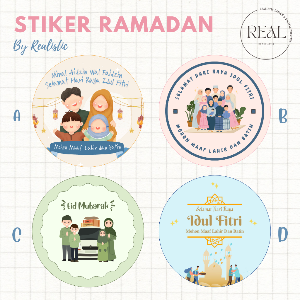 

Stiker Ramadan Aesthetic / Ramadan Sticker / Stiker Bulat Spesial Lebaran / Idul Fitri / Eid / Ramadan Hampers