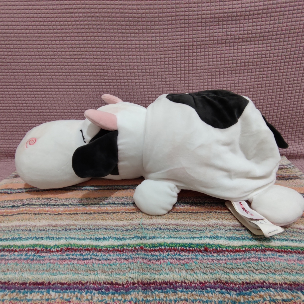 Boneka sapi bolak balik, brand miniso - new tag, minus kotor noda