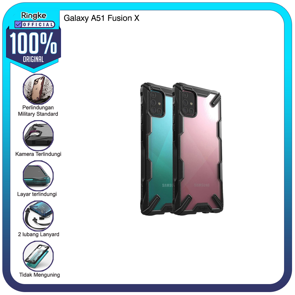 Ringke Casing Samsung Galaxy A71 A51 A50 A30 A20 Fusion X Softcase Anti Crack Transparant