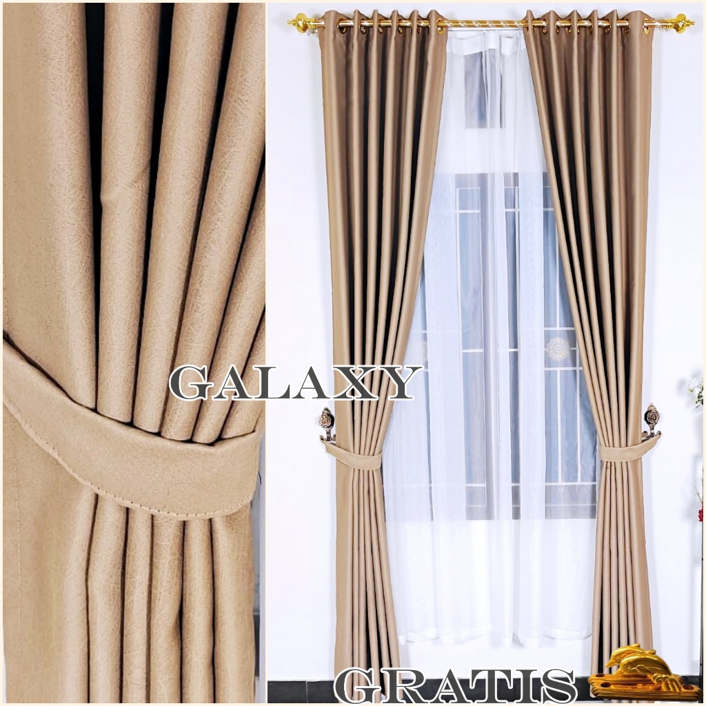 Hordeng Tirai Sekat Ruang Tamu Jendela Bahan Super Tebal 100% Tinggi 250cm