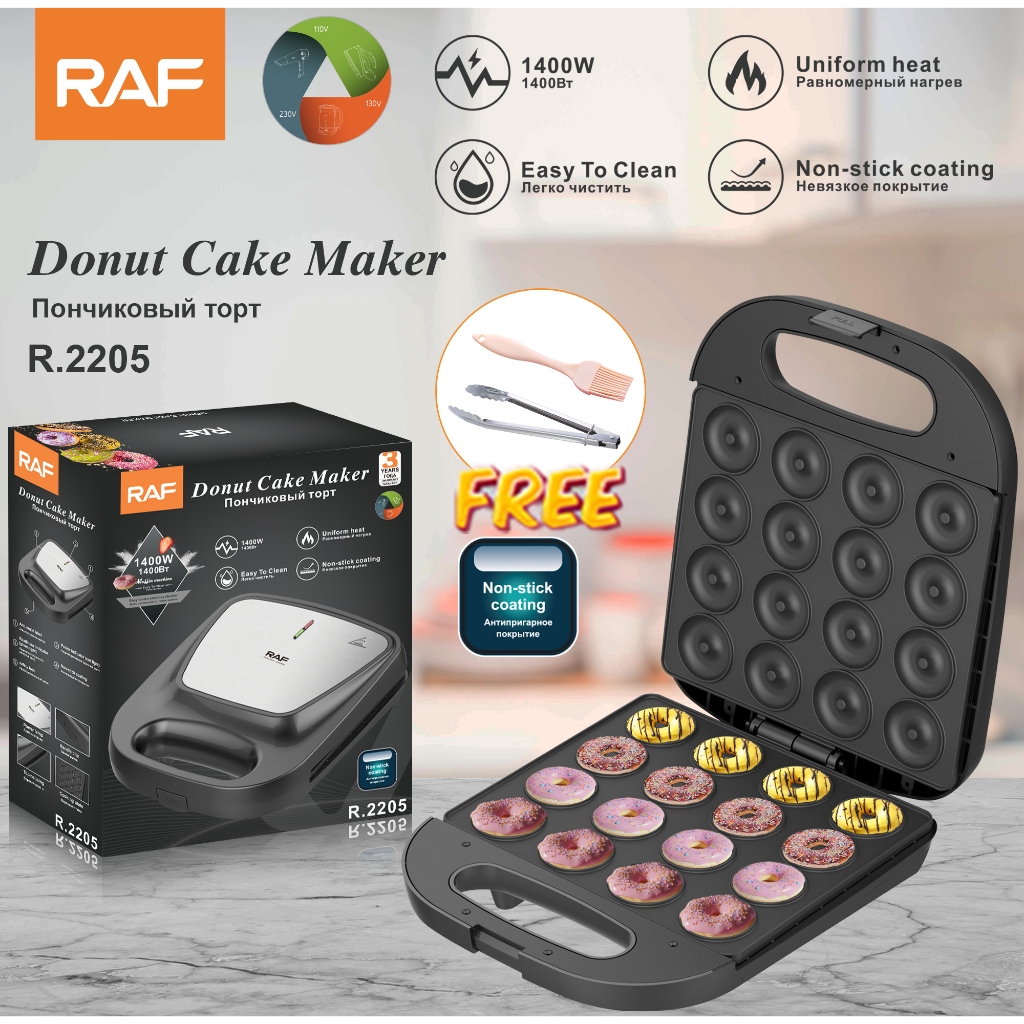 RAF donut maker 16 mini donut maker sandwich maker 12 Donut Maker Machine Double Sided Heating Dough