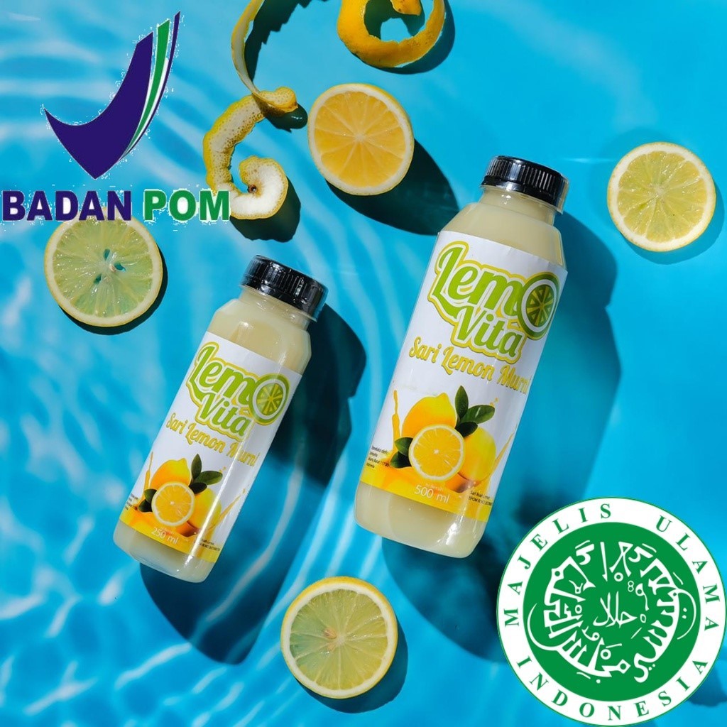 

BPOM PAKET 1 Liter Lemovita Fresh Sari Lemon Jus Lemon Halal original