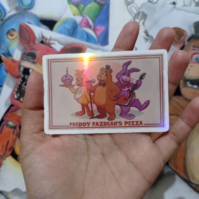 Sticker Hologram FNaF Freddy Fazbear's Pizza band