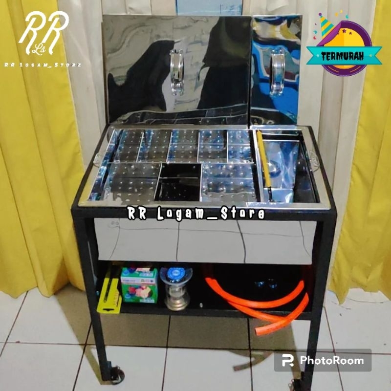 Dandang Basko prasmanan/Dandang Kotak sekat Full set