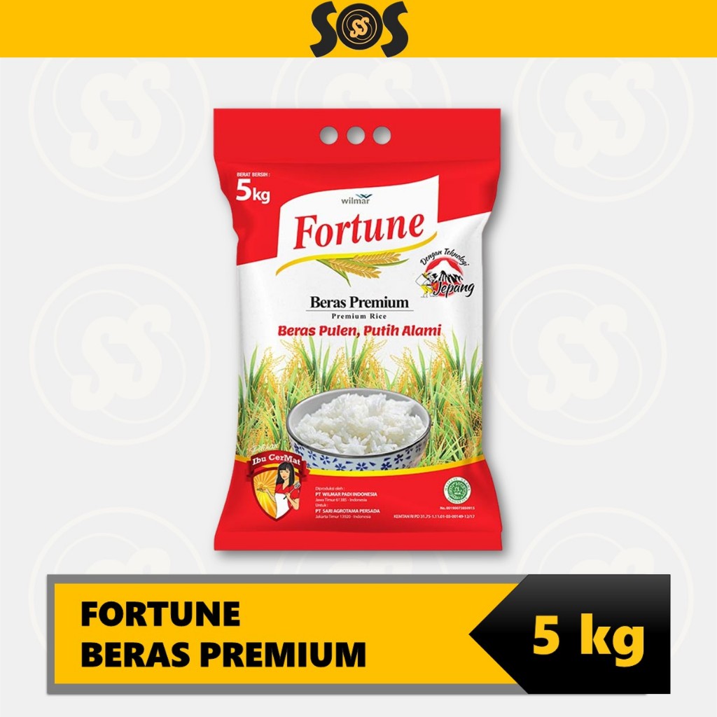 

Fortune Beras Premium 5 kg Beras Putih Alami/Beras Murah/Beras Fortune